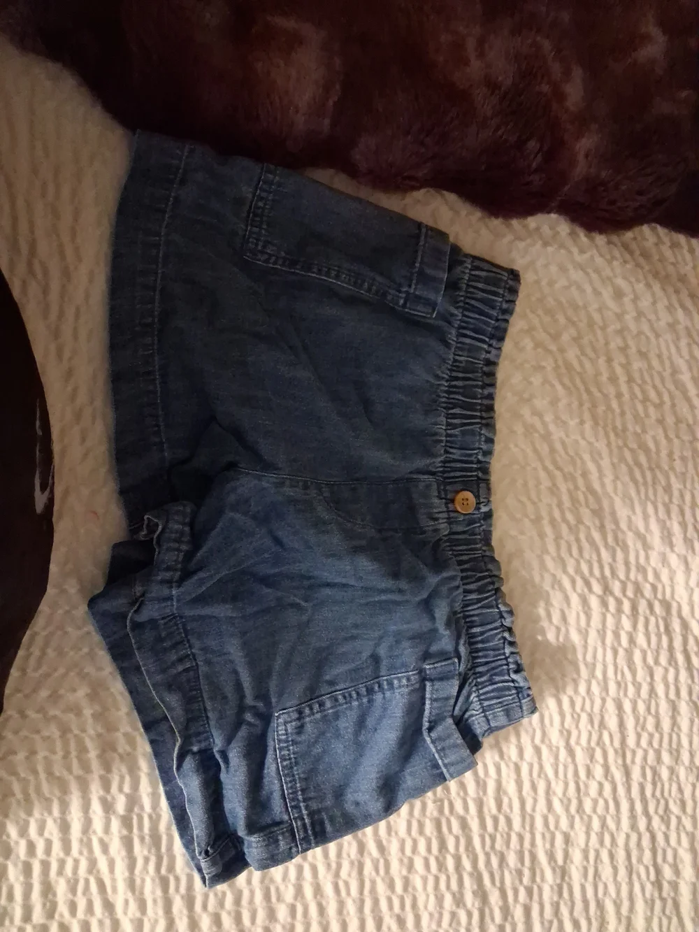 Old Navy Women's Denim Cargo-Style Shorts - Blue